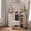 Corner Dressing Table 3 Modes Mirror Stool 5 Drawers 2