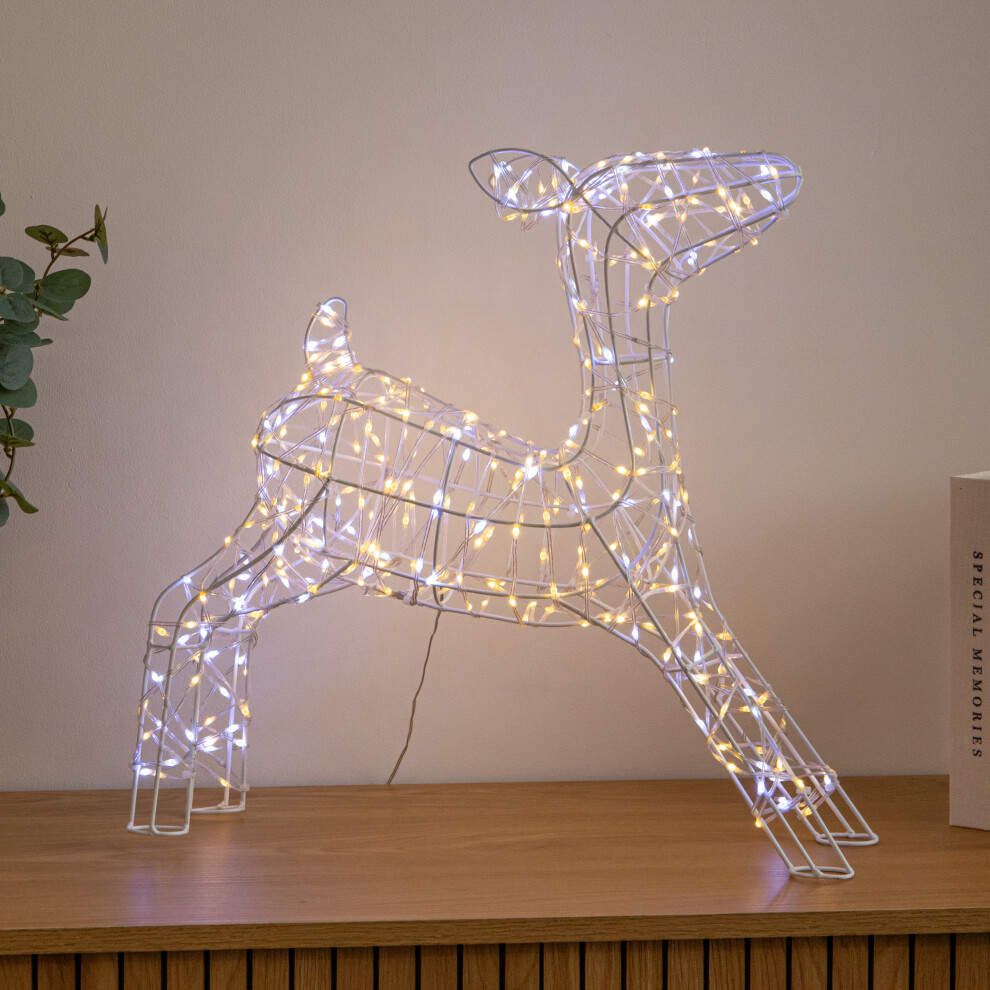 Premier 41Cm Christmas Light Up Baby Reindeer Twinkling Led Decoration