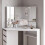 Corner Dressing Table 3 Modes Mirror Stool 5 Drawers 5