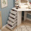 Corner Dressing Table 3 Modes Mirror Stool 5 Drawers 6