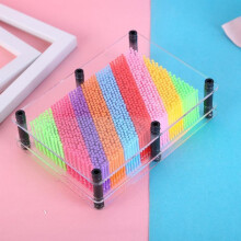 Farbenfrohe 3D-Stecknadel-Kunst, kreative