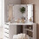Dressing Table Vanity Makeup Desk Set with LED Mirror Stool 5 Drawer 2