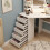 Dressing Table Vanity Makeup Desk Set with LED Mirror Stool 5 Drawer 7