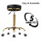 Swivel Chair With Gold-Plated Five-Star Base, Adjustable Black Technician Stool 9