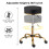 Swivel Chair With Gold-Plated Five-Star Base, Adjustable Black Technician Stool 5