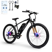 27.5'' Electric Bike, 250W with 36V 7.8Ah Removable Battery (Black)