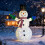 5.7ft Lighted Pre-lit Pull UpSnowman Holding Tee Christmas Yard Outdoor Decor UK 11