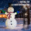 5.7ft Lighted Pre-lit Pull UpSnowman Holding Tee Christmas Yard Outdoor Decor UK 1