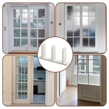 4 Pack Sliding Closet Door Floor Guide, Universal Siding Closet Door Hardware for 1-3/8" Doors