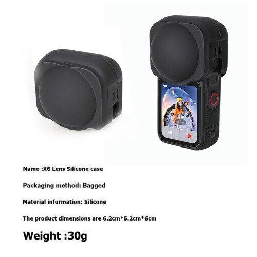 For  X6 Lens Cap Silicone Cover Protector Lens Accessories Anti-Scratch Dustproof Soft Case Shell 1