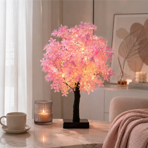 Blossom Decorative Tree Lamp USB/Battery Powered Desktop Tree LED Atmosphere Lamp Light for Bedroom Decor A 1