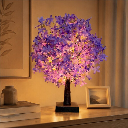 Blossom Decorative Tree Lamp USB/Battery Powered Desktop Tree LED Atmosphere Lamp Light for Bedroom Decor B 2