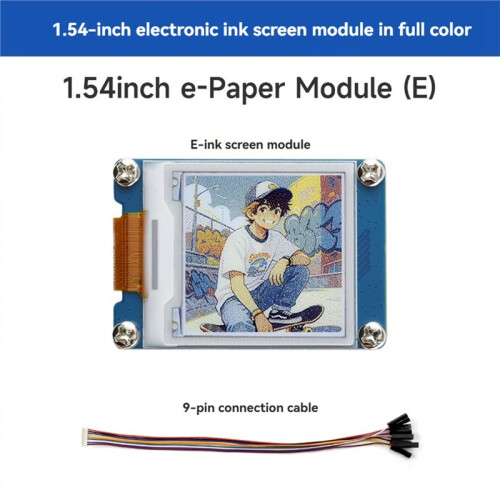 1,54 Inch E-Paper (E) E6 Full-Color E-Ink Scherm 240x240 SPI E-Paper Scherm SPI-Interface voor  voor Raspberry Pi 2