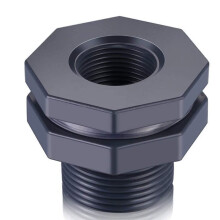 Rain Hose Home PVC Plastic Water Tank Connector Soild Garden Spigot Adapter Bulkhead Fitting for Aquariums 3/4"