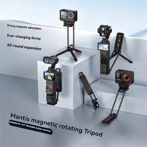 Magnetic Quick Release Tripod for  Pocket /4p/3 Foldable Selfie Stick Handle Tripod for Travel 2