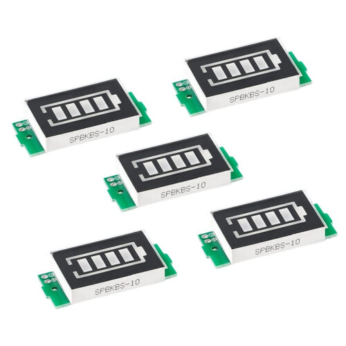 5Pcs 1S 2S 3S 4S 5S 6S 7S 8S Battery Capacity Indicator Module 3-34V Lithium Battery Charge Indicator Module  LED
