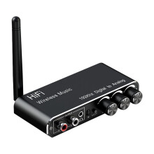 Sound Receiver Converter Bluetooth6.0 Optical Coaxial USB Inputs to AUX Output Digital to Analog Converter