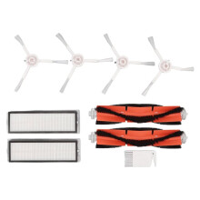 Robot Vacuum Mop Brush Kit, Brush Filters White Flat Comb Kit for Mijia 1C for F9 Replacement Kit Compatible with 1T for Mi