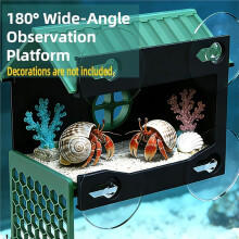 Hermit Crab Hideaway, Hermit Crab Foraging Cave with Ladder, Hermit Crab Climbing Wall Toy for Lizards and Tarantulas