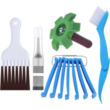 11 Pcs Air Conditioner Fin Comb Cleaner Kit AC Coil Cleaning Brush 5 Different Fin Combs Condenser Fin Straightener