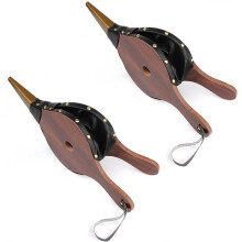2PCS Brown Wood Fireplace Bellows 11.8" X 5.1" Outdoor Cooking Fan Air Blower (Pack of 2)