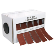 1set Aluminum Oxide Abrasive Cloth Roll Set (5 Grits) with Dispenser Box - Ideal for Metal Polishing and Prepare
