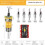 1set 4-Flute Countersink Drill Bit with Depth Stop for SEMI-Automatic Depth Adjustment for Wood Metal Adjustable Drill C 6