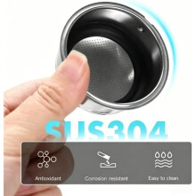 Porte-Filtre 51 mm pour 2 Tasses, Panier-Filtre en Acier Inoxydable Sous Pression B