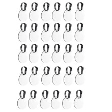 30 Pcs Sublimation Blanks Luggage Tag Round Bulk with Belt, Double-Sided White Travel Bag Name ID Card Tags