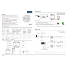 12-48V 96W/192W/144W/192W Enfärgad V1-H 2.4G RF V1-H(WZ) ZigBee LED-Dimmer Steglös Dimning/Tryckdimningskontroll
