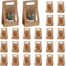 36 Pack Potted Plant Wrap Bags,Paper Gift Box for 3 Inch Pots, Plant Party Favors & Gifting