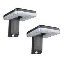 2Pcs Foldable LED 120 Solar Light 120 Foldable Solar Wall Light 3 Modes Motion Sensor for Fence Yard Garden Garage