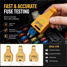 Tester per Fusibili Auto, Tester di Continuità per Fusibili, Estrattore per Rilevamento Fusibili, Strumento Universale di Ispezione e Smontaggio Auto