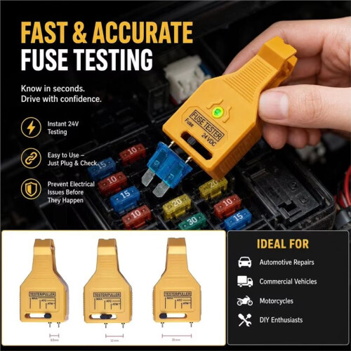 Car Fuse Tester,Fuse Continuity Tester,Fuse Detection Extractor, Universal DC24 Car Inspector Disassembly Tool