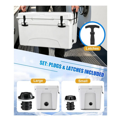 Cooler Drain Plug & Latches Replacement Kit for  Coolers, Cooler Replacement Accessories 1
