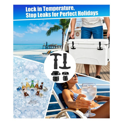Cooler Drain Plug & Latches Replacement Kit for  Coolers, Cooler Replacement Accessories 2