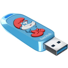 SanDisk Smurfs USB flash drive 128 GB USB Type-A 3.2 Gen 1 Papa Smurf (3.1 Gen 1) Blue - Refurbished