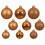 60 Caramel Brown Baubles Shatterproof Christmas Tree Hanging Decor 5