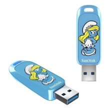 SanDisk Smurfs USB flash drive 256 GB USB Type-A 3.2 Gen 1 Smurfette (3.1 Gen 1) Blue - Refurbished