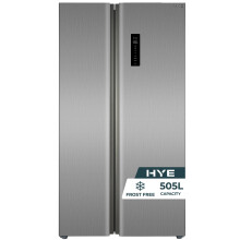 HYE 505L American Fridge Freezer No Frost - Inox