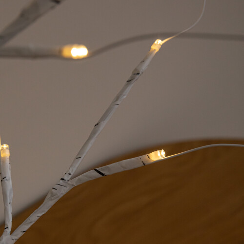 Premier 60cm Light Up Christmas Tree Birch Tree with 24 Warm White LEDs & Timer 2