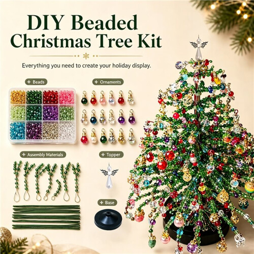 Christmas Tree Toppe Beaded Christmas Ornament Kits 02 White 2