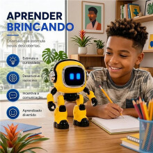 Robô Inteligente Infantil Ia Controle de Voz Wi-Fi Recarrega Robo Inteligente Infantil Controle de Voz Educativo Sortido
