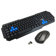 Black 2.4ghz Wireless Gaming Keyboard and Mouse Set Combo for PC Laptop UK