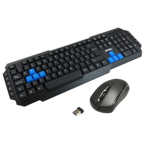 Black 2.4ghz Wireless Gaming Keyboard and Mouse Set Combo for PC Laptop UK