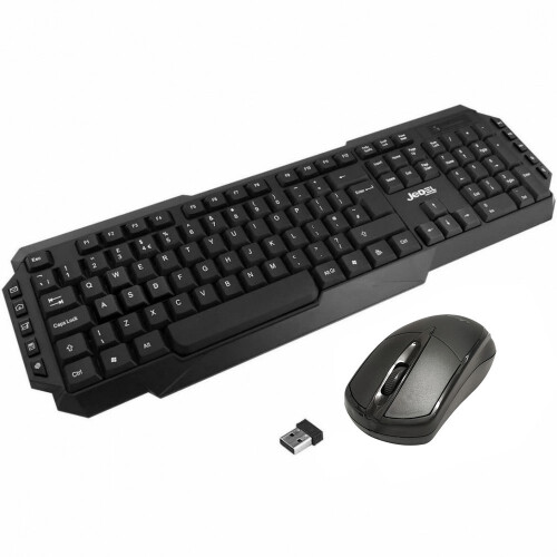 Black 2.4ghz Wireless Gaming Keyboard and Mouse Set Combo for PC Laptop UK 2