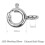 (5.5mm) Sterling Silver Closed Bolt Rings Pack of 10 2
