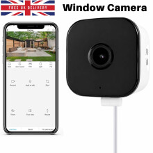 Smart Window Security Camera WiFi CCTV 3MP Night Vision Indoor Two Way Audio UK