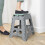 JVL Step Stool Large, Grey 6