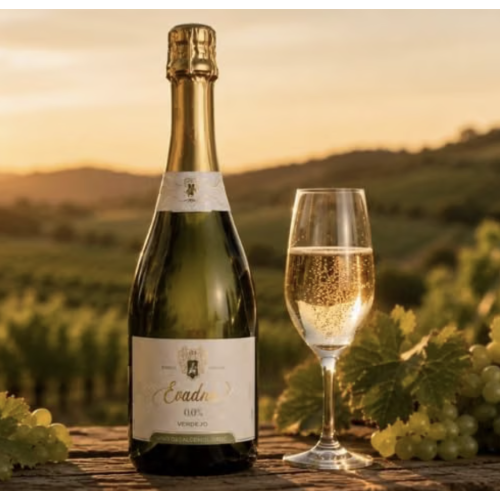 Evadne Non Alcoholic Sparkling Wine Verdejo 6X75cl 1